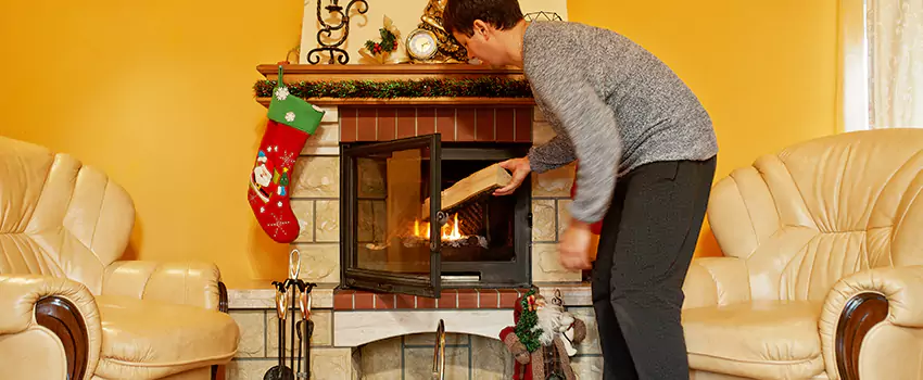 Rusted Metal Fireplace Restoration in La Puente, California